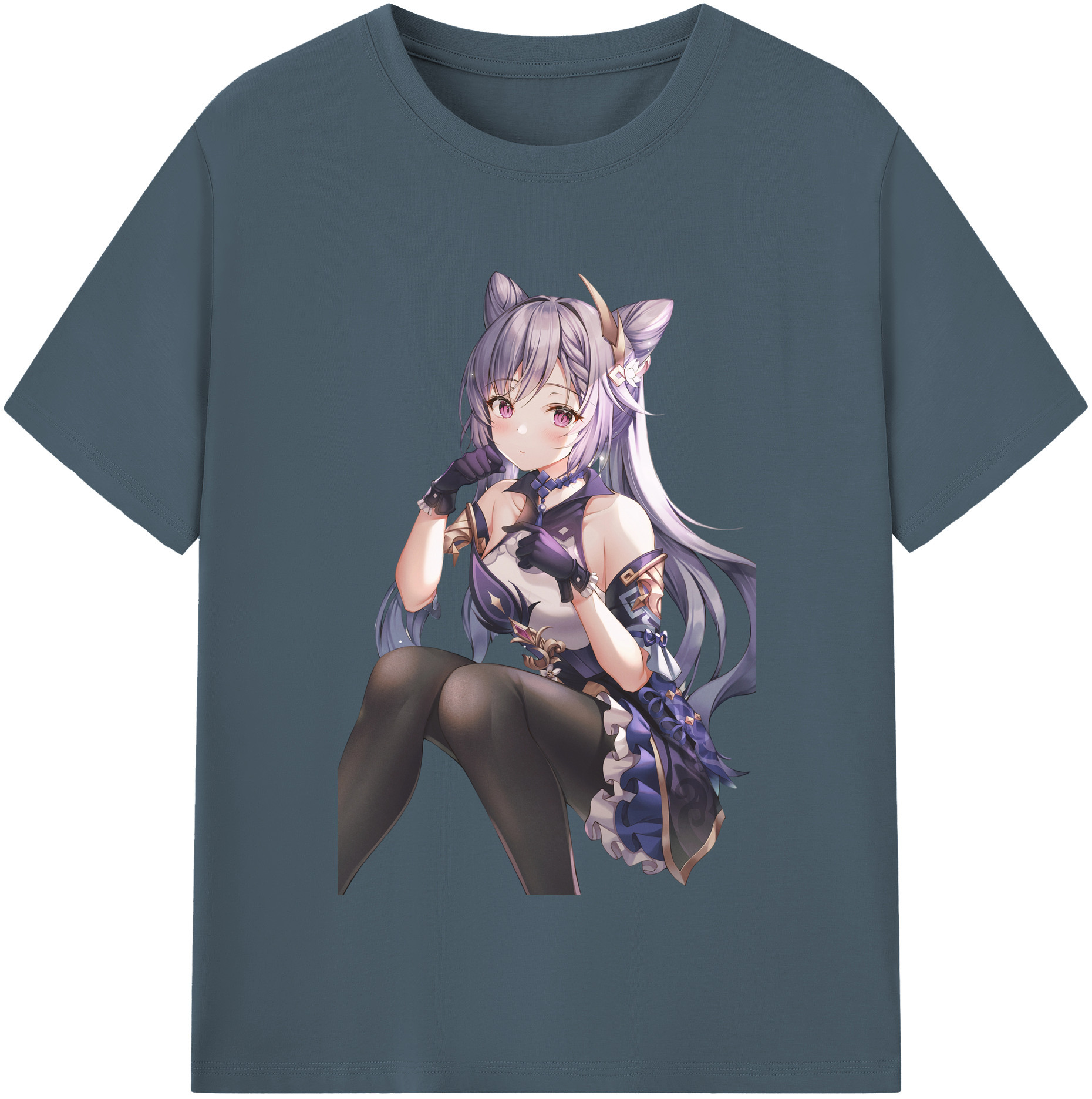 げんし神 刻晴 こくせい genshin Kokusei 綿100％半袖Tシャツ（フロントプリント）